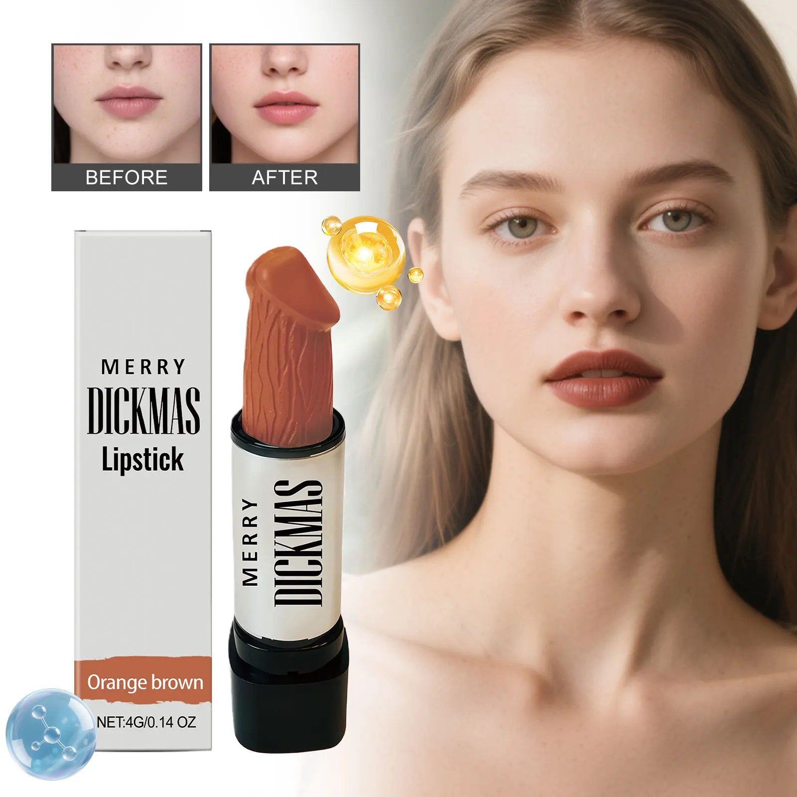 

Christmas Secret Party Lipstick - Velvet Texture, Easy Application, Chic Makeup Look