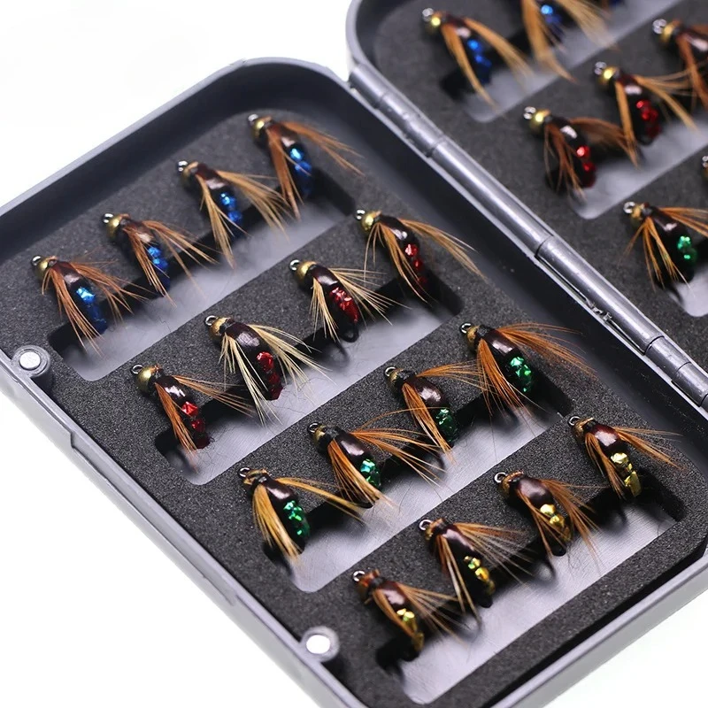 Fliegenfischer-Set – künstlicher Köder, Nymphen und Insekten (Forellenköder), 4 Stück/8/32 Stück