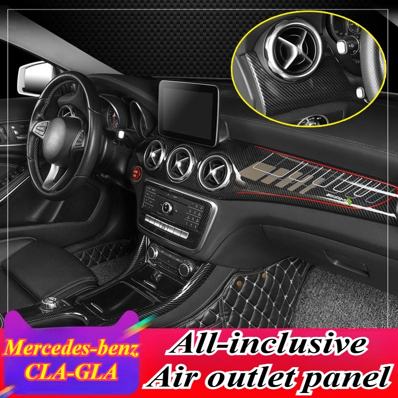 

For Mercedes GLA CLA Class 2013-2019 Left Hand Drive Dashboard Center Console Trim AMG Style Carbon Fiber Look Interior Upgrade