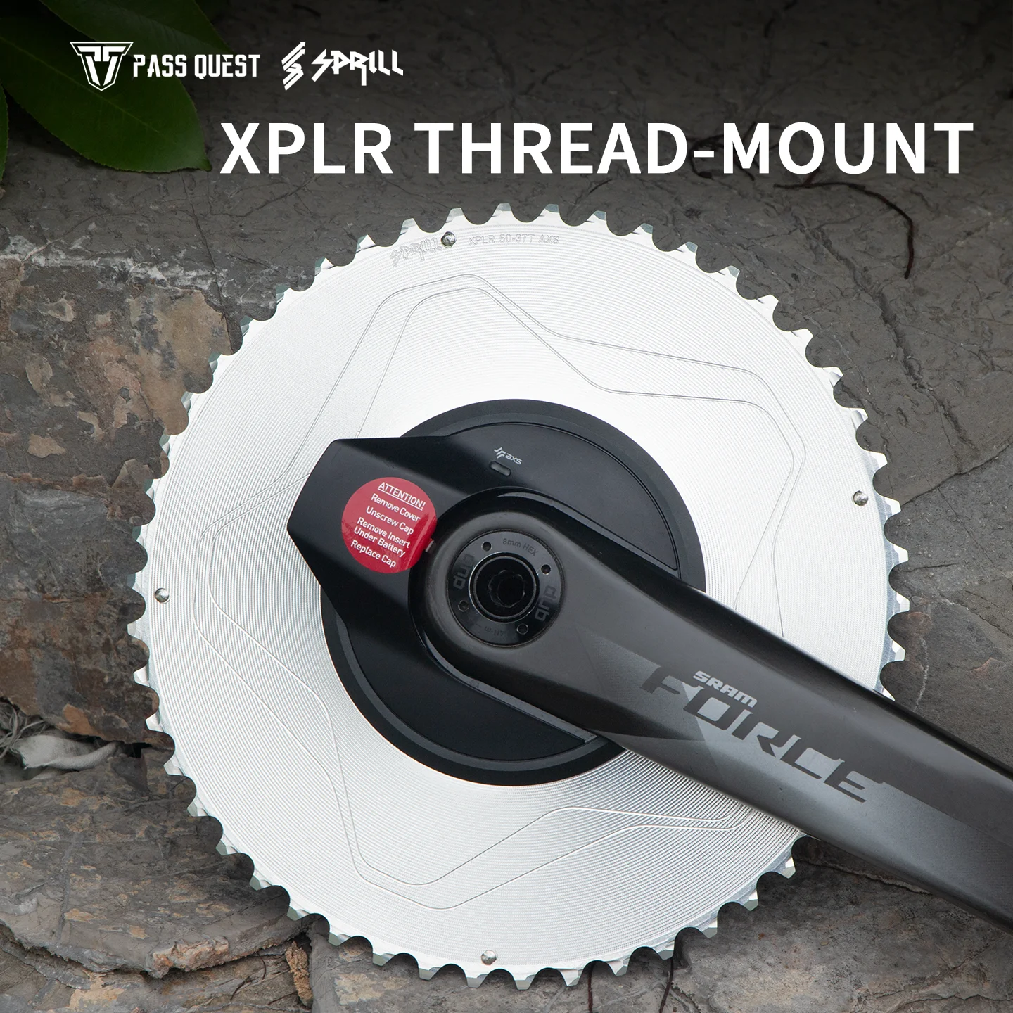 Double Chainrings For Red XPLR THREAD-MOUNT 2x Suitable For AXS 12/13-speed Chain Compatible with Sram E1 Power Meters