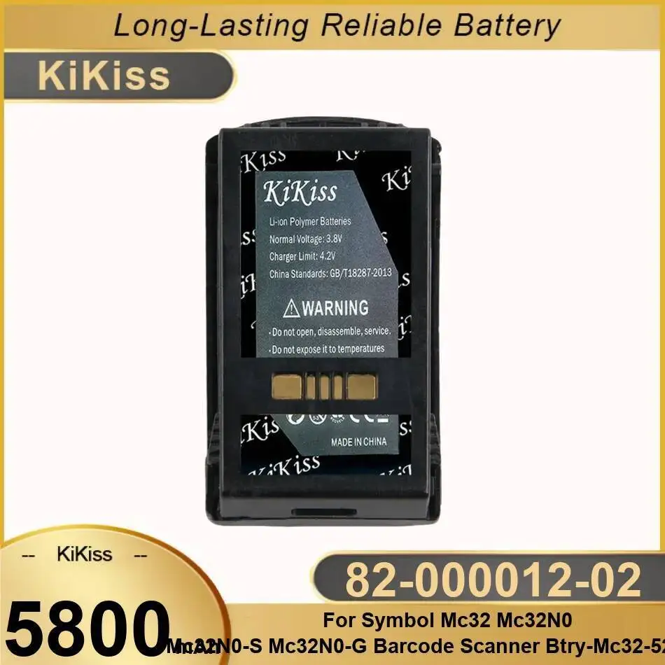 

Battery 82-000012-02 5800Mah For Zebra Symbol Motorola MC32 MC32N0 MC32N0-S MC32N0-G Barcode Scanner Btry-MC32-52MA-01