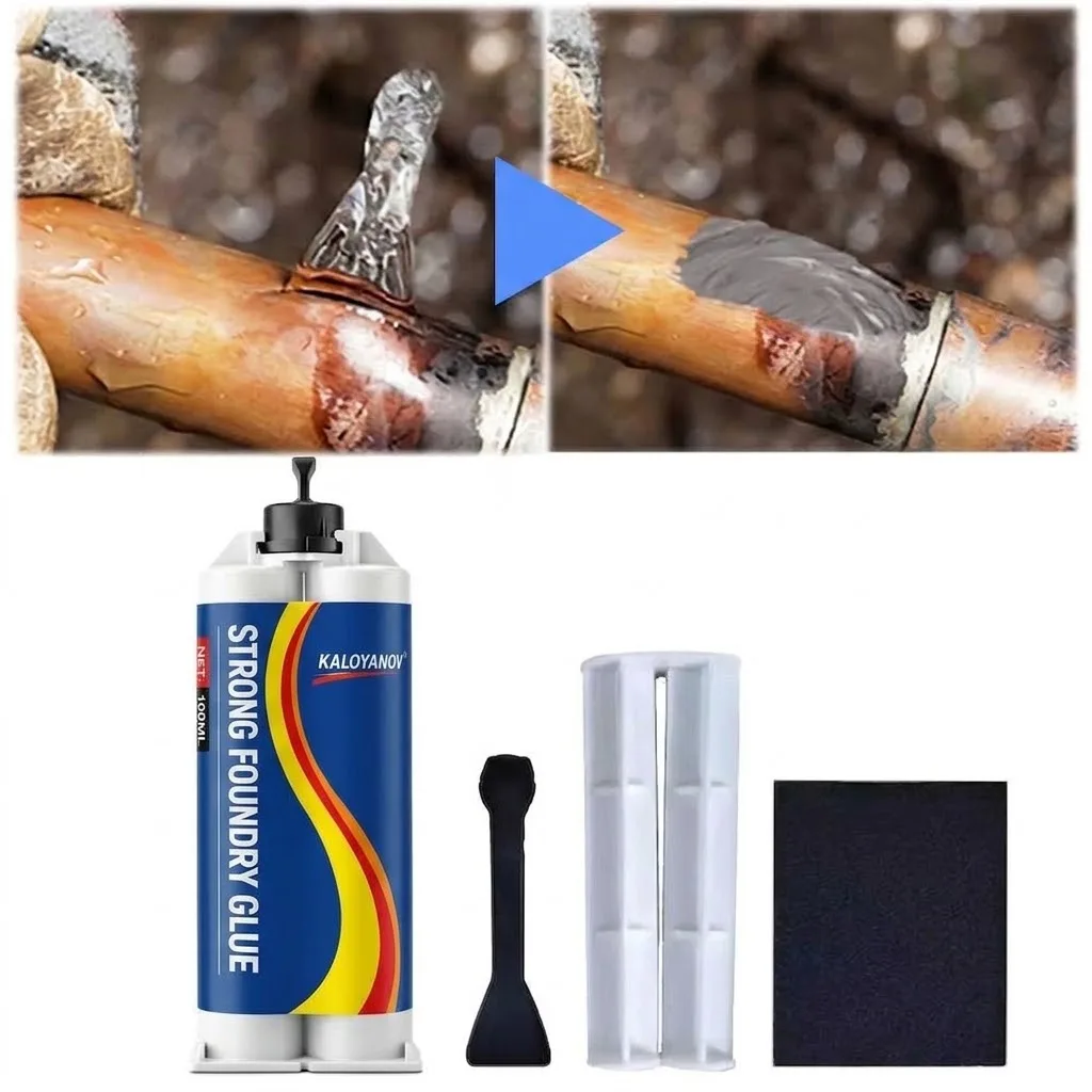 KALOYANOV Super Strong Foundry Glue Metal Repair Paste Casting Adhesive Heat Resistance Cold Weld Industrial Repairation Agent