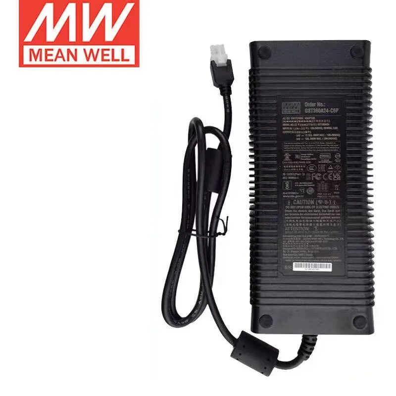 Taiwan MEANWELL GST360A24-C6P 24V 15A 360W AC-DC High Reliability Industrial Adaptor Brand New Original