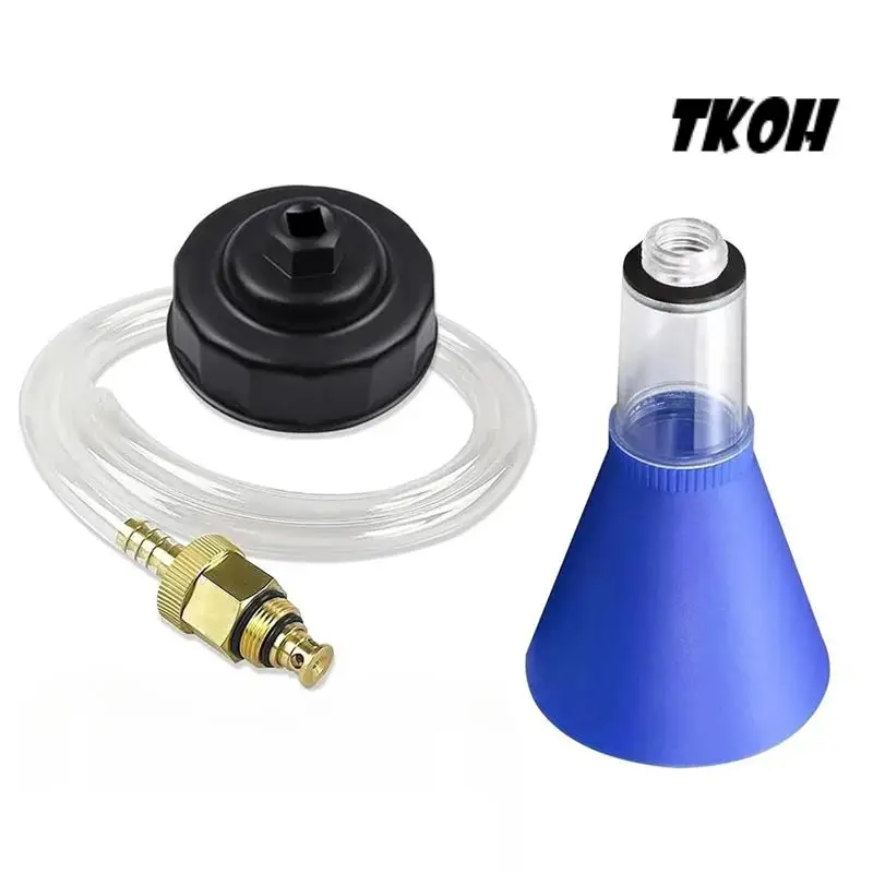 

TKOH-Drain Hose & Engine Oil Funnel Drain Wrench Oil Filter Oil Change Tools Kit Practical Tool Plug Change Set