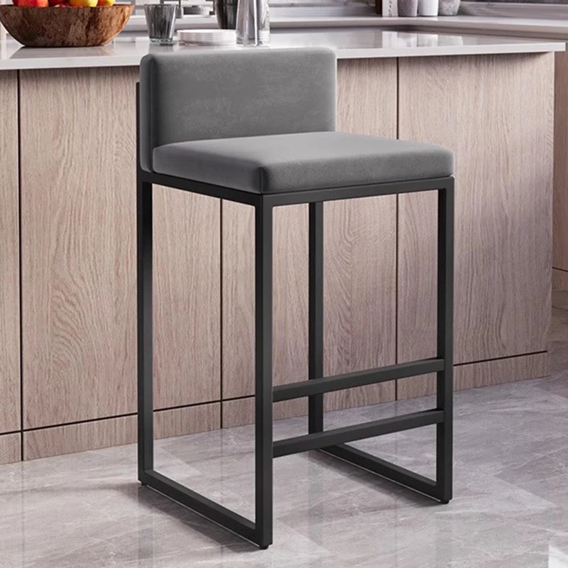 Nordic Accent Bar Chairs Reception Desk Counter Outdoor Modern Designer Bar Chairs Luxury Bancos De Bar Nordic Furniture BY-017