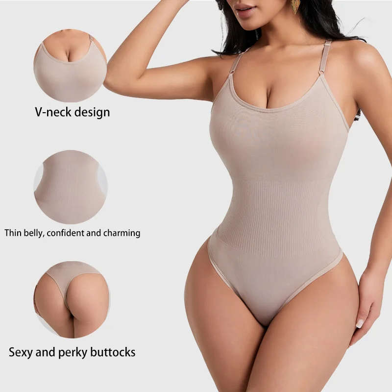 Body sculptant sexy sans couture pour femme, effet amincissant et rehausseur de fesses, lissant, à entrejambe ouvert, haute élasticité, pour le dropshipping