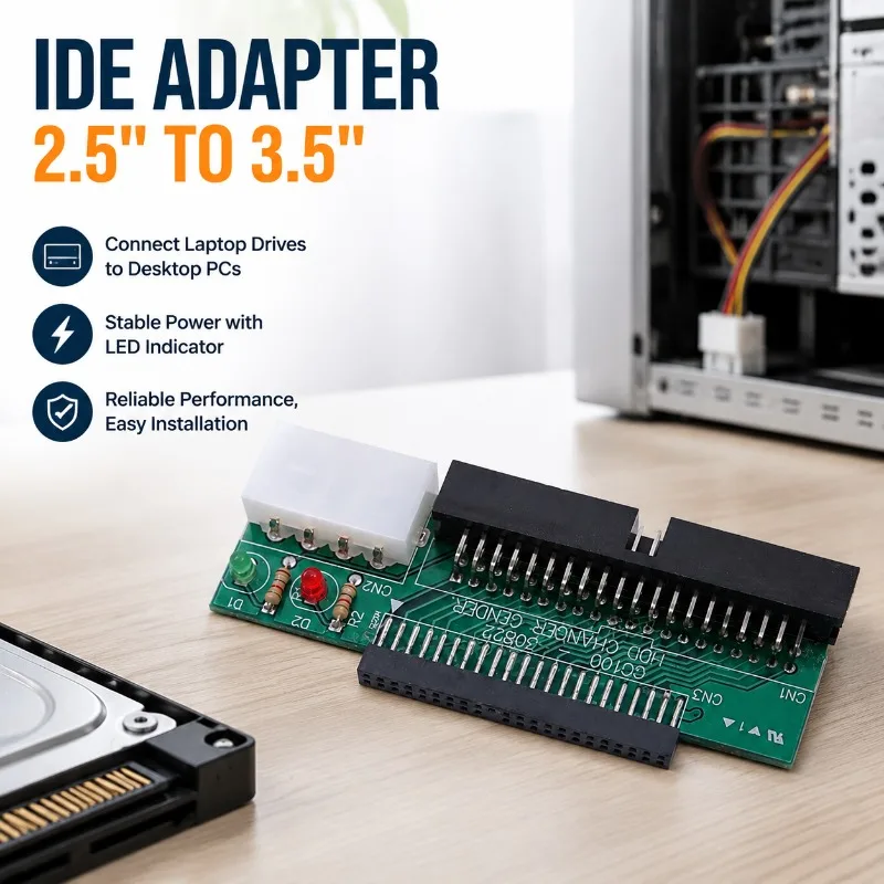 2.5 Inch IDE To 3.5 Inch IDE Hard Drive Adapter Convert Laptop Small PATA HDD To Desktop Large Parallel ATA Interface Legacy
