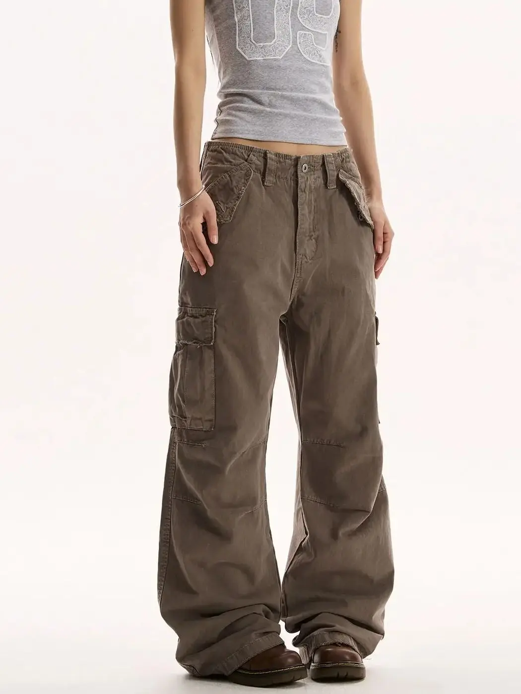 

Women's Brown Maillard Casual Jeans Y2K Harajuku High Street Aesthetic 2000s High Waist 90s Retro Jeans Pants Clothing 2025 New