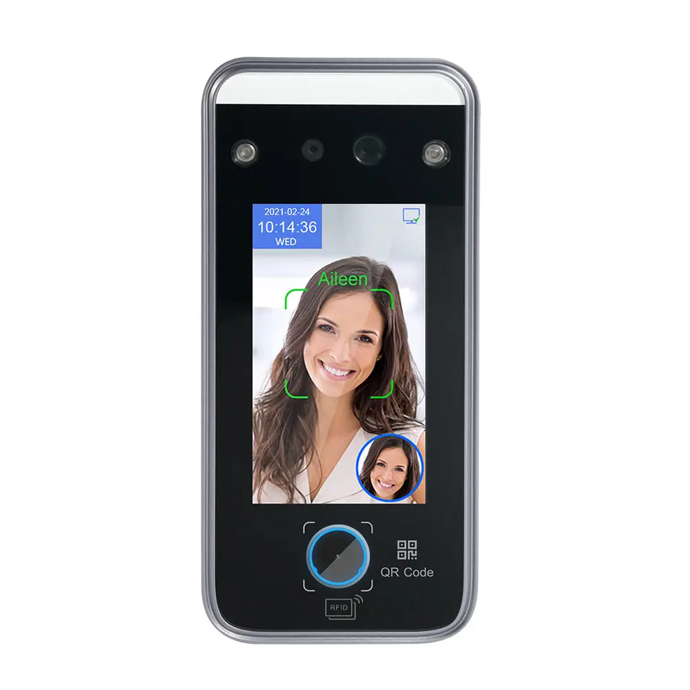 Biometric Access Control System Face Recognition Technology NFC RFID Card QR Code Reader Cloud Software Night Vision Reset
