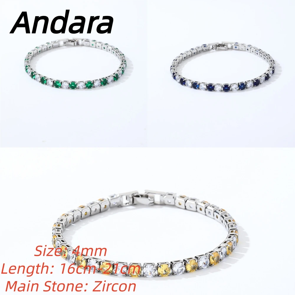 925 Sterling Silber Schmuck 16 cm-21 cm Tennis Armband 4mm Kristall Zirkon Party Hochzeit Geschenk Damen Sterling Silber Armband