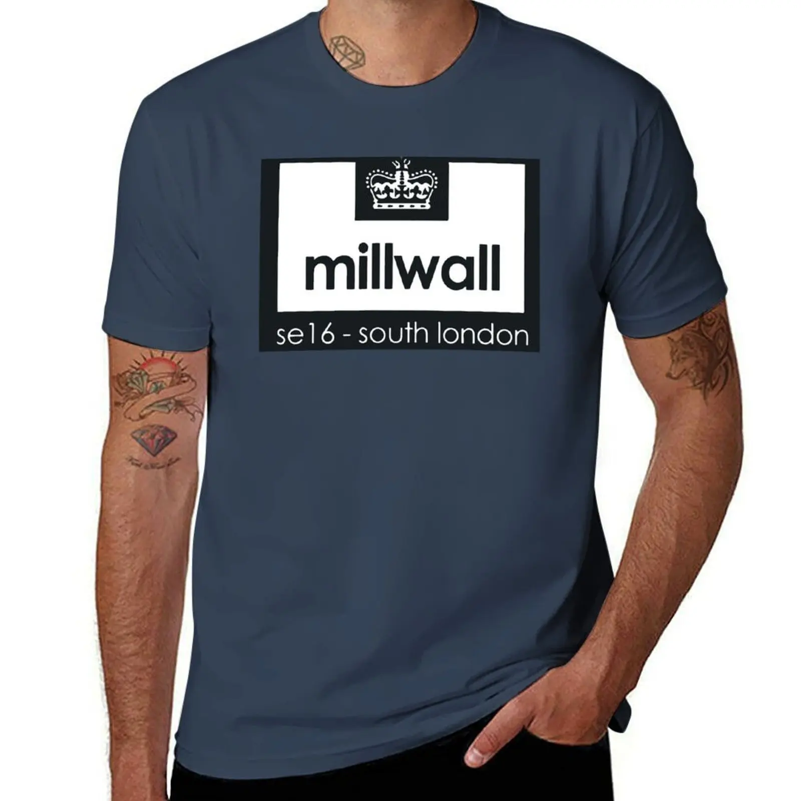

Millwall SE 16 T-Shirt man t shirt heavy cotton anime t shirts for man T-Shirt