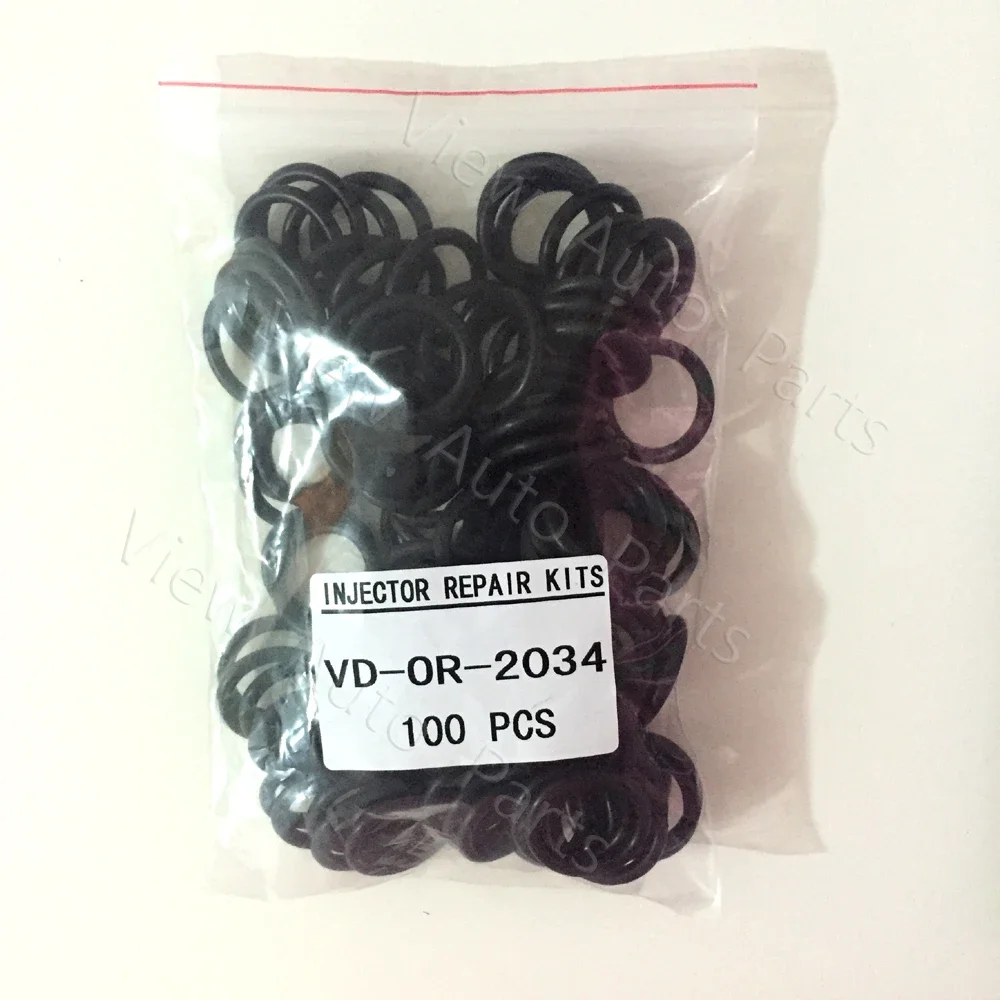 100 pz Per Nissan Iniettore di Carburante FKM O'Rings ORings O-Rings O-Ring di Alta Qualità Iniettore di Carburante Kit di Servizio di Riparazione VD-OR-2034