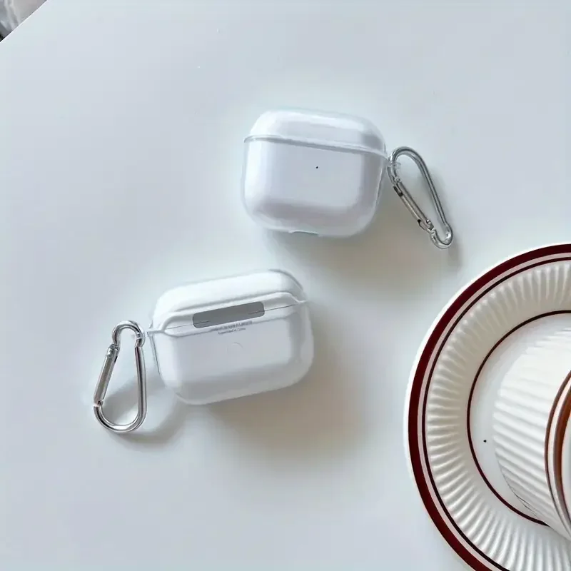 حافظة سماعات أذن من البولي يوريثان الناعم الشفاف لأجهزة Airpods Pro3 2025 الجديدة Airpods4 2024 غطاء شفاف مقاوم للصدمات لأجهزة Airpods 1 2 3 2021 Shell