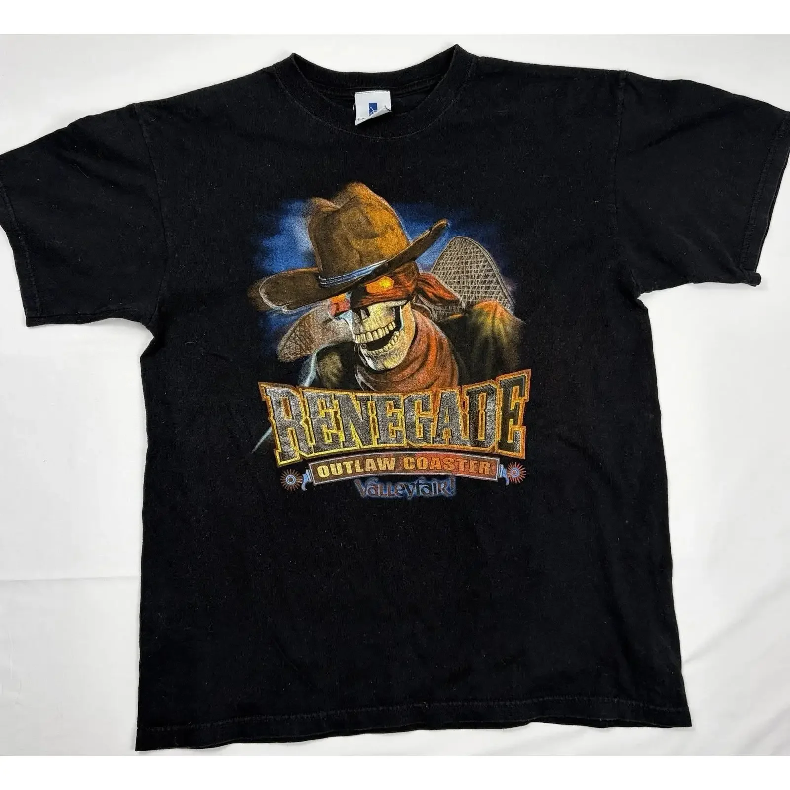 Vintage Minneapolis Valleyfair Vergnügungspark Outlaw Untersetzer Grafik T Shirt L vintage Washed Top For Everyday Wear