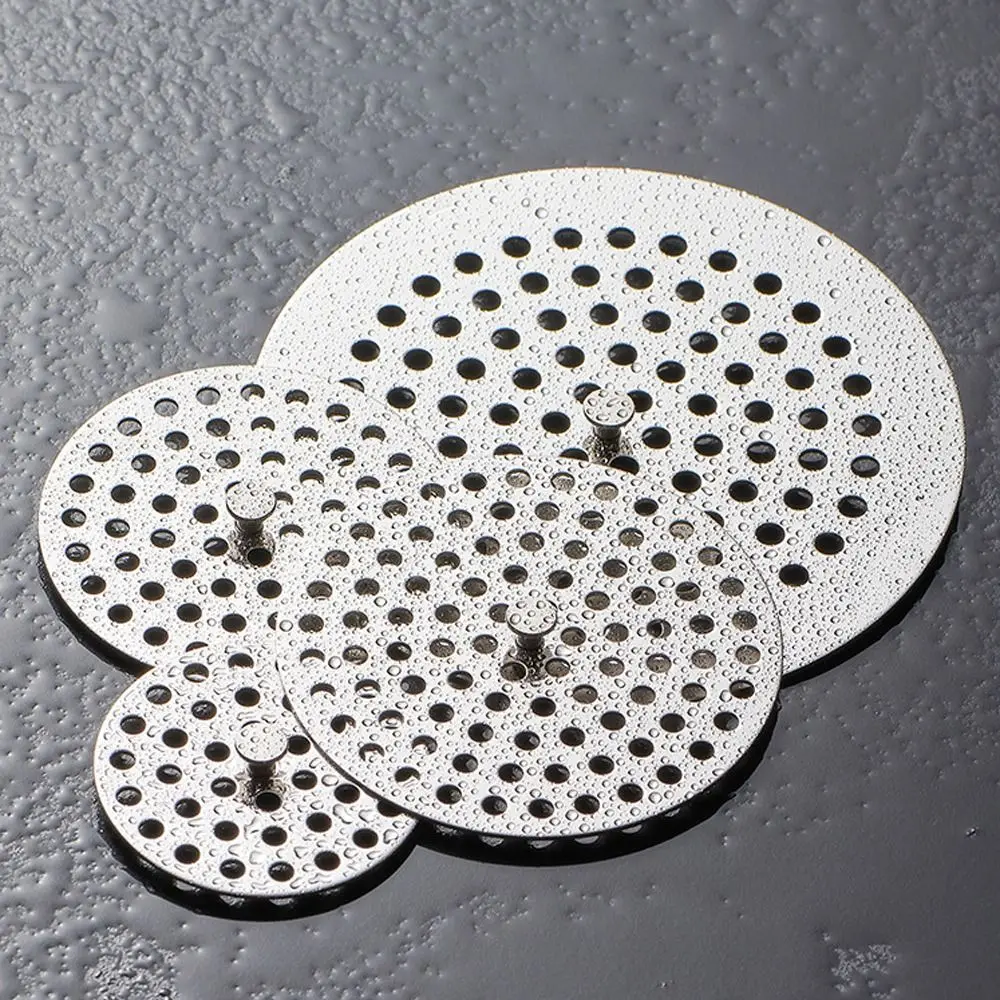 Durable Stainless Steel Floor Drain Net Cover Round Square Shape with Handle Hair Filter Floor Drainage Net