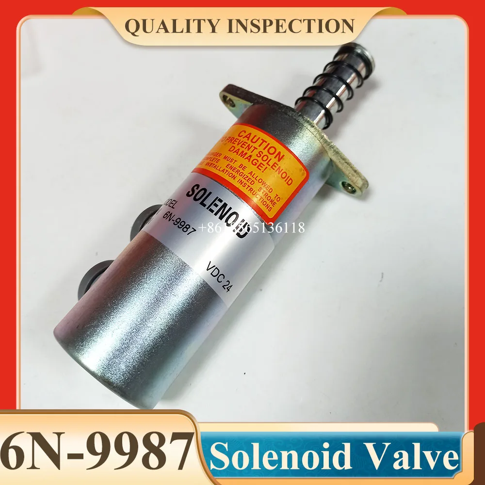 6N-9987 24V 6N-9988 12V New Fuel Solenoid Valve 6N9987 For 3208 Series Engines Stop Solenoid