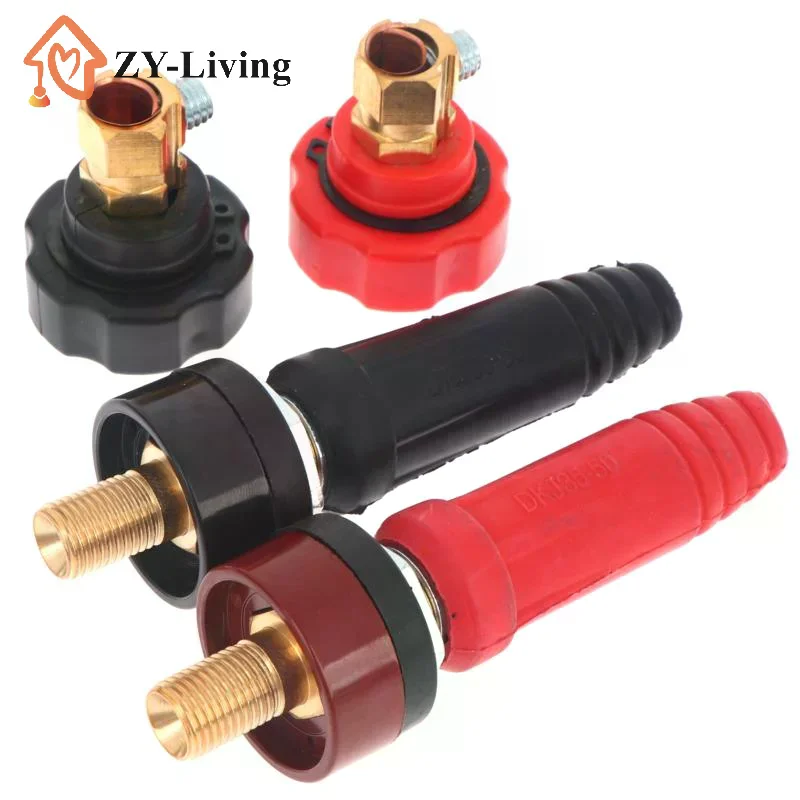 Welding Quick Connector Copper Terminal Insulated Rubber Plug Socket DKJ10-25 DKJ35-50 For Arc Welding Equipment Connection view 2