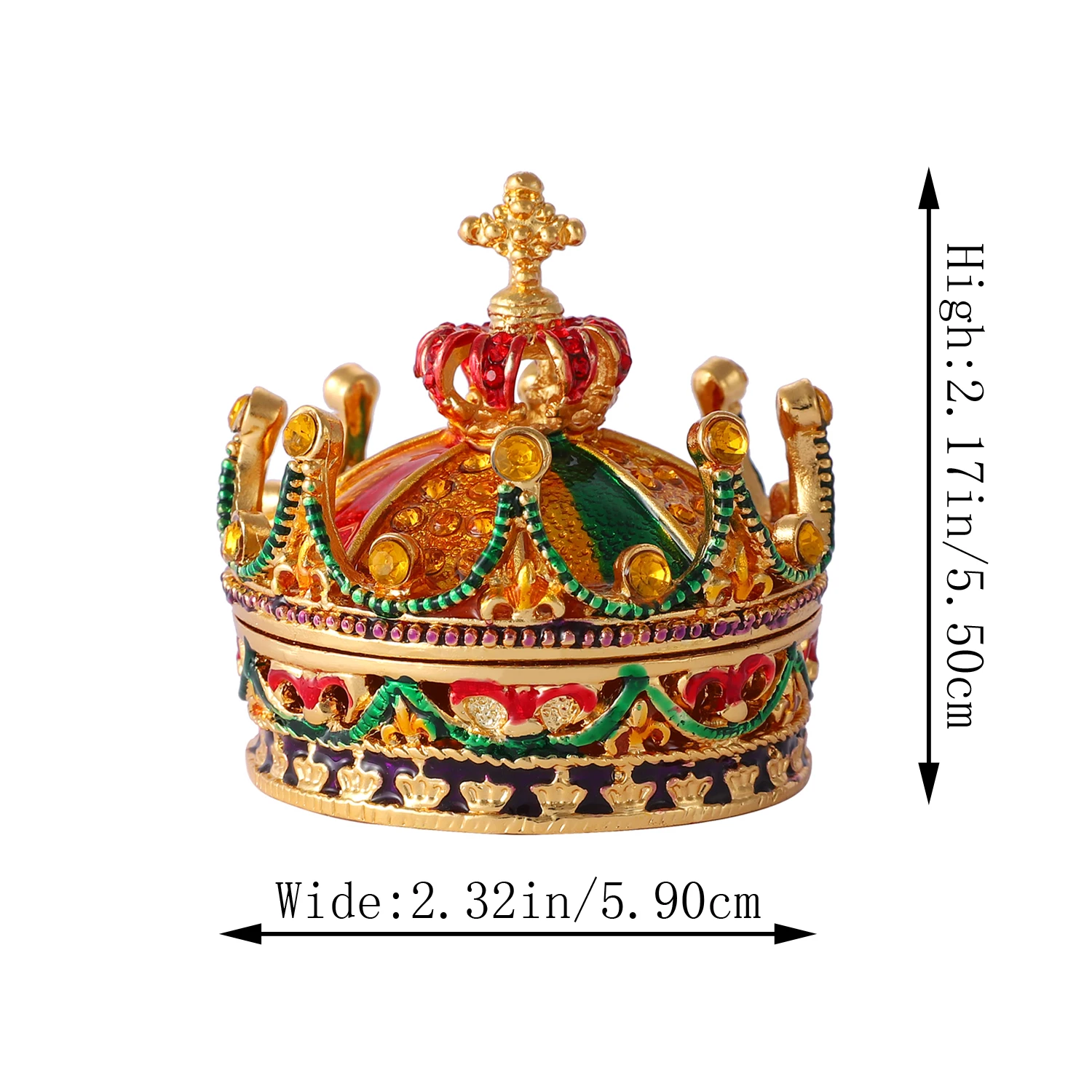 

QIFU Metal Craft Crown Shape Home Decor for Jewerly Box