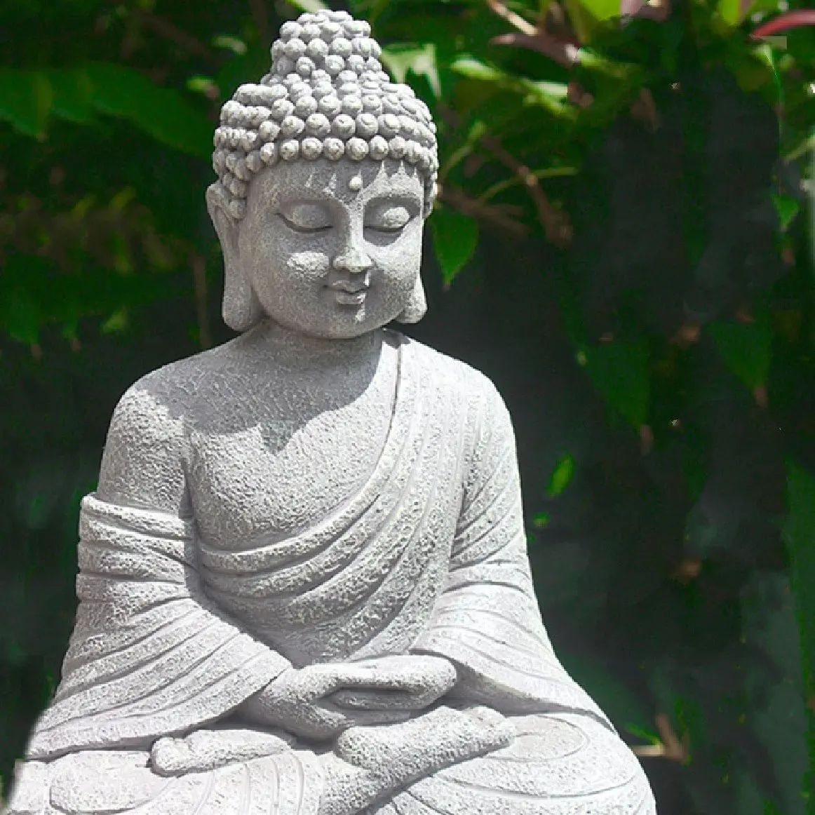 A20F-Vintage Garden Buddha Statue Indoor Outdoor Garden Zen Buddhism Figurine Sculpture Home Office Store Decor Ornament