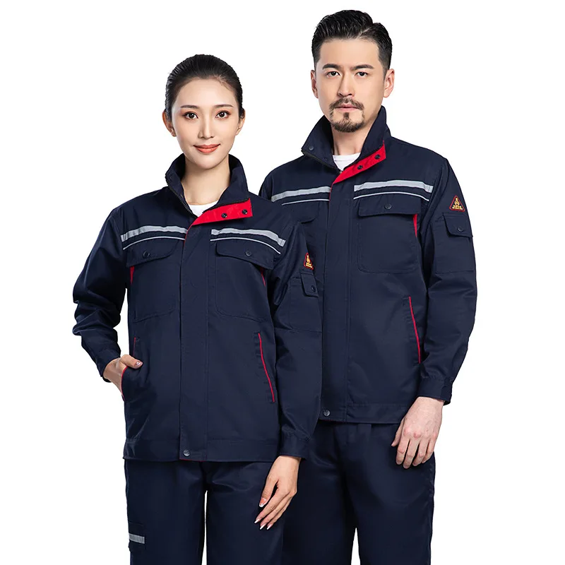 Anti static safety work clothing set electrical repair mechanics working Uniform Gas station Hi Vis workshop dust proof Coverall