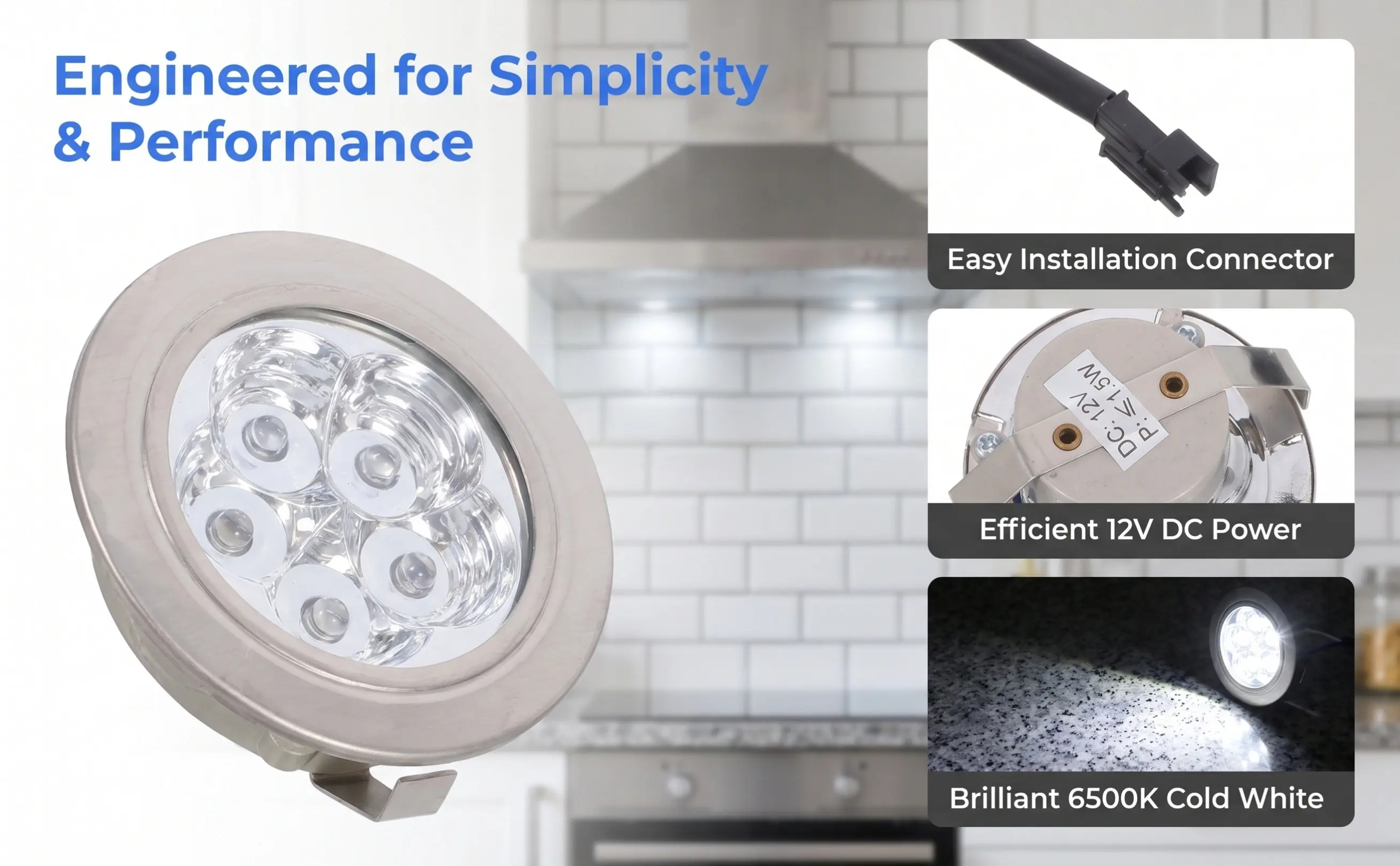 2Pcs LED Light Bulbs for Range Hood Kitchen Appliance Bright Clear Illumination Easy Install Stylish Round Shape Air Purifying