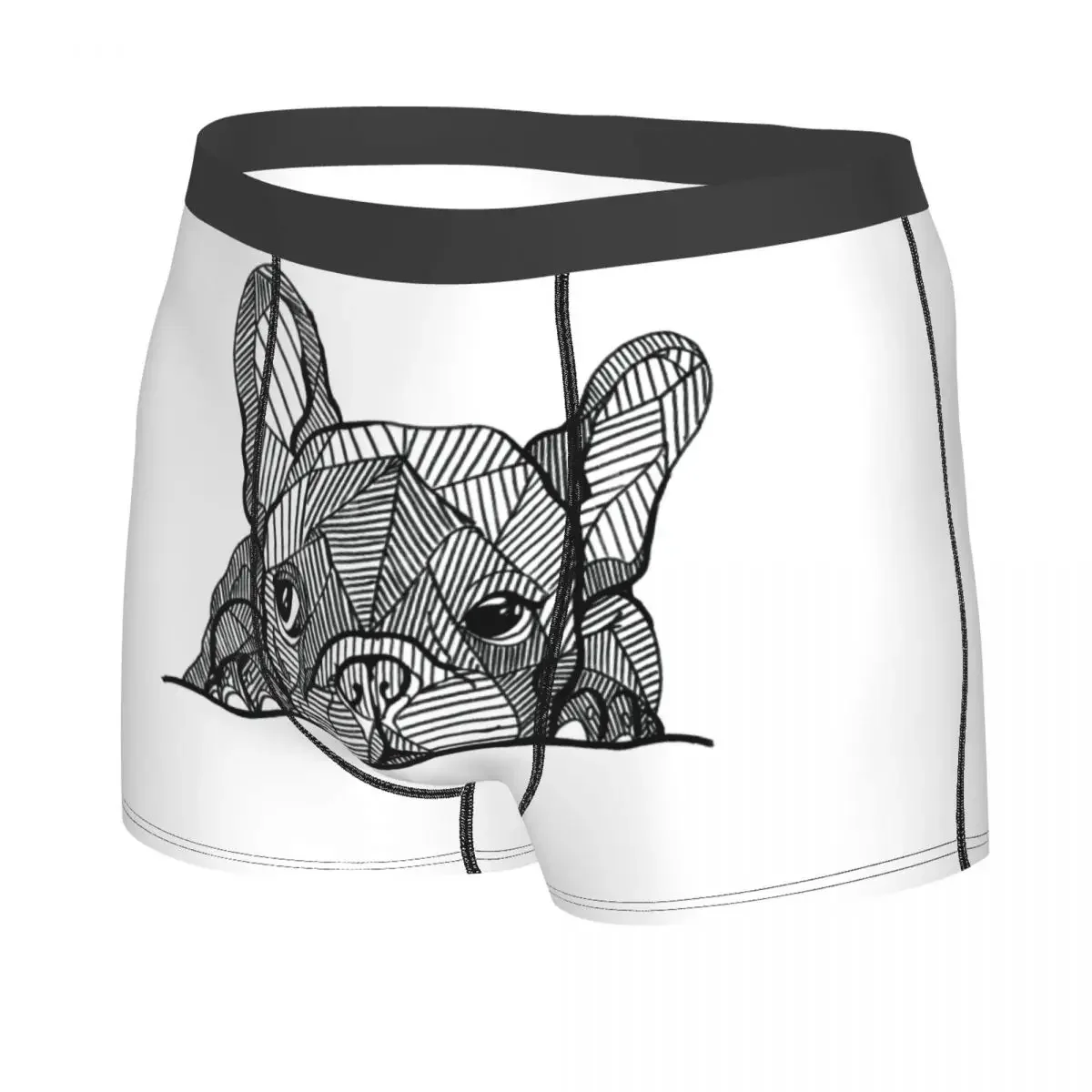 French Bulldog Underwear Male Print Customized Frenchie Dog Boxer Briefs Shorts Panties Breathable Underpants