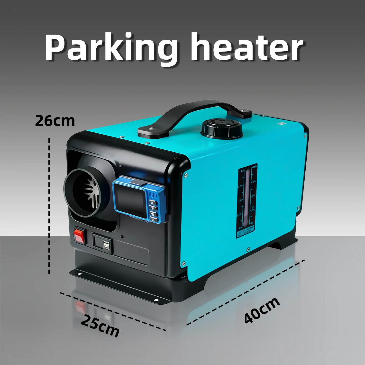 New Parking Heater with Built-in Battery, Solar-charged, 12V/24V/220V, a Must-have for Home and Outdoor Heating.