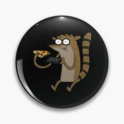 Regular Show Rigby The Video Gamer Soft Button Pin Hat Cute Creative Badge Metal Decor Gift Brooch Clothes Fashion Jewelry