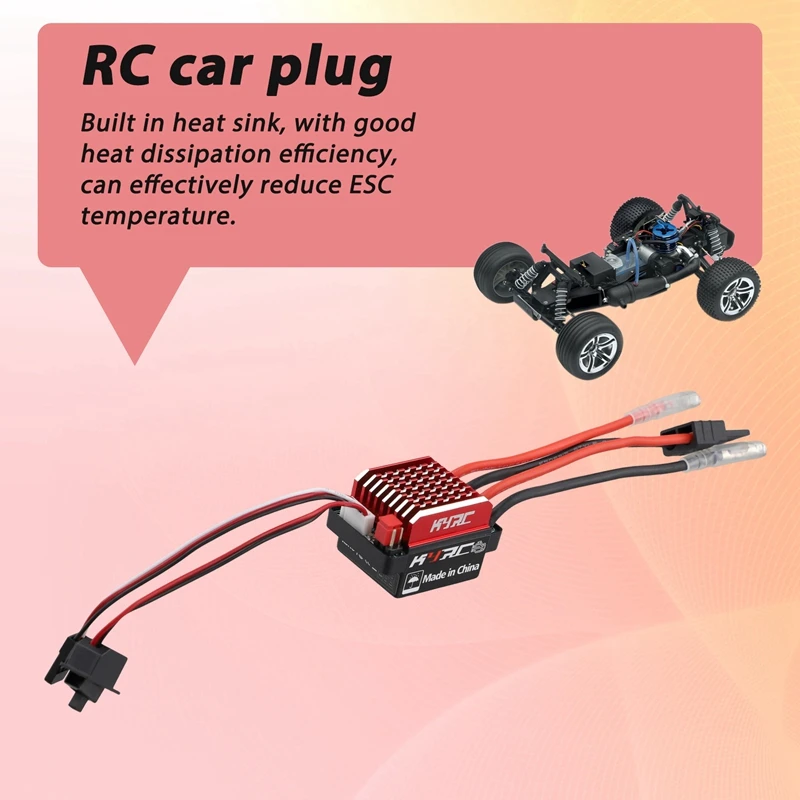 60a Esc Rc Auto Esc Geborsteld Elektrische Snelheidsregelaar 6V/2a Bec Vervanging Voor 1/10 Rc Auto