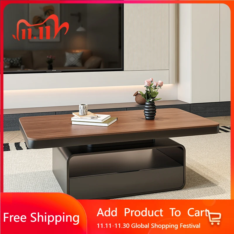 

Modern Wood Coffee Table Minimalist Unique Living Room Moving Coffee Table Antique Designer Mesa Auxiliar Living Room Furniture
