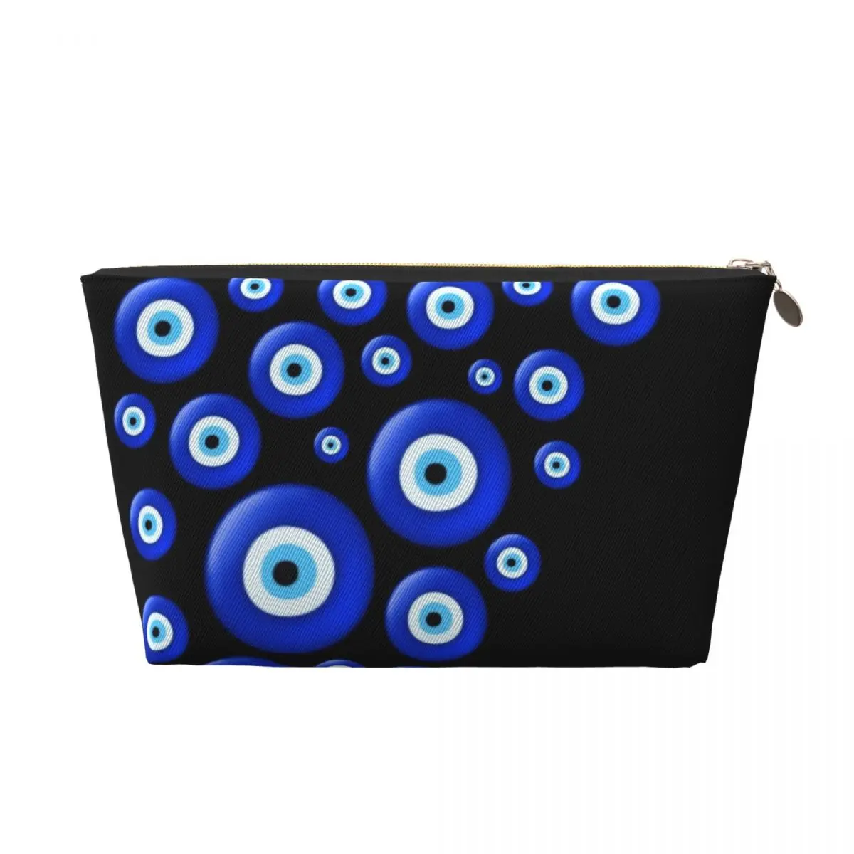 Custom Evil Eye Cosmetic Bag Women Fashion Large Capacity Hamsa Hand Of Fatima Makeup Case Beauty Storage Toiletry Bags