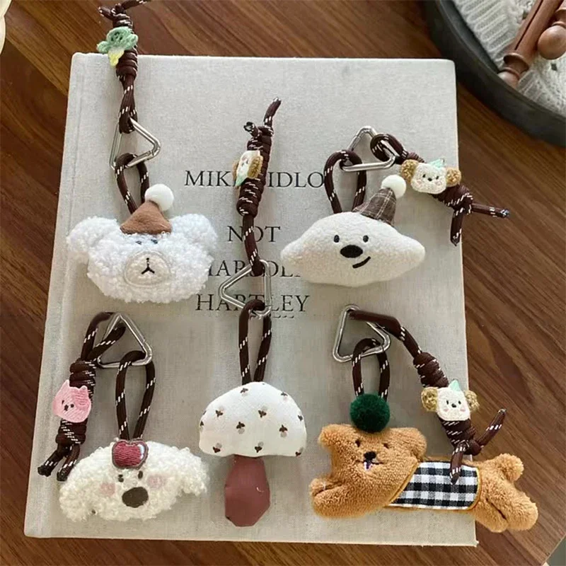 

Handmaking Fabric Animal Doll Series Keyrings For Bag Pendant Cute Goose Doll Pendant For Car Keys Accessories Creative Gifts