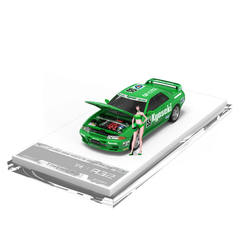 TimeMicro 1:64 GTR 32, grünes Racing-Malerei-Legierungsautomodell für Sammlung, Display und Geschenk