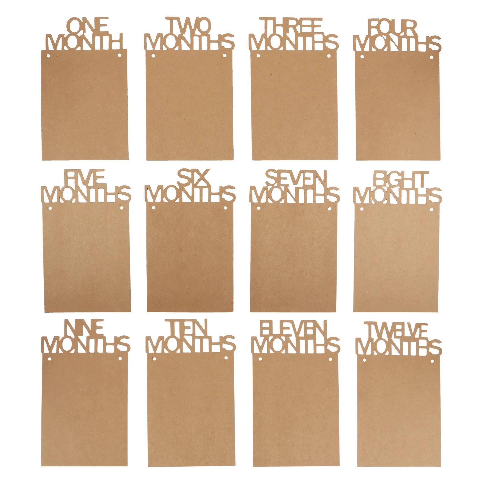 

Baby Birthday Bunting Photo Folder Banner 12 Months Decorations Kraft Paper Garland Thick Textured Safe Party Wedding