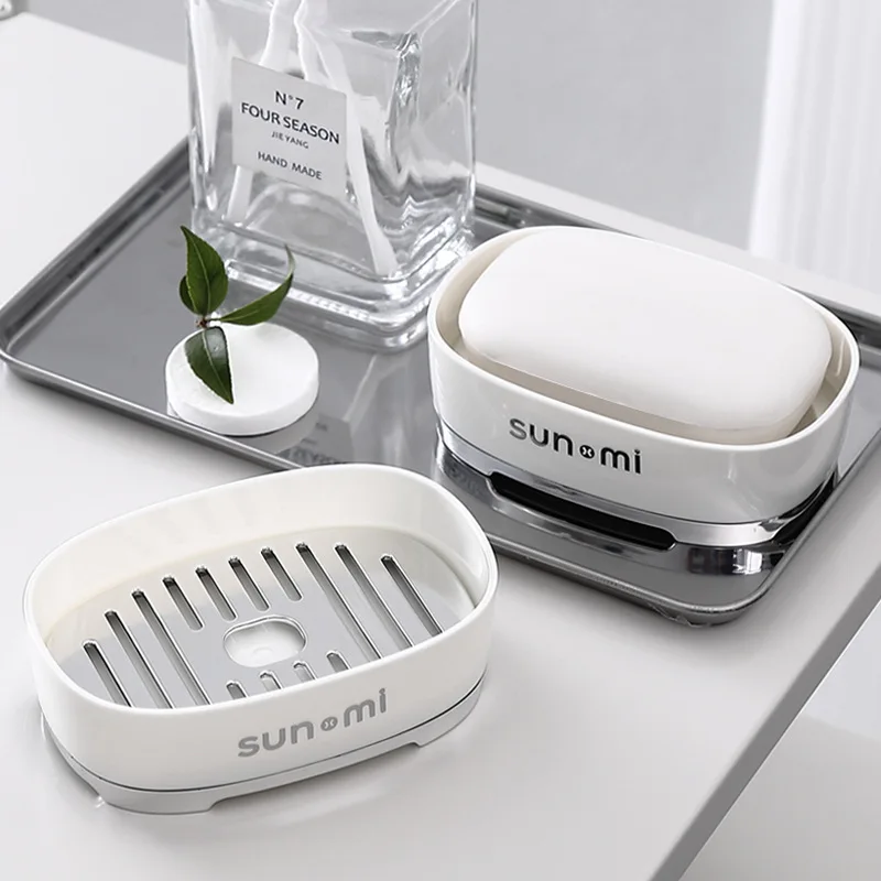 

New Bathroom Dish Plate Case Home Shower Travel Hiking Holder Container Soap Box Plastic Soap Box Dispenser Soap Rack