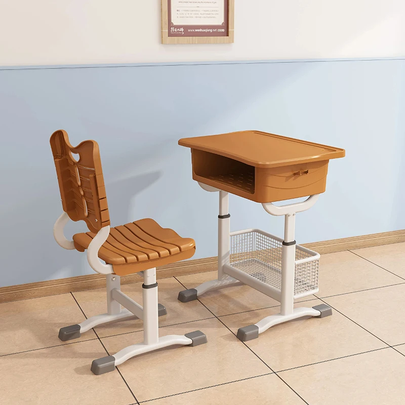 KZ011 مكاتب وكراسي مدرسية سميكة من البلاستيك لطلاب المرحلة الابتدائية والثانوية الذين يتعلمون الاستخدام المنزلي #1