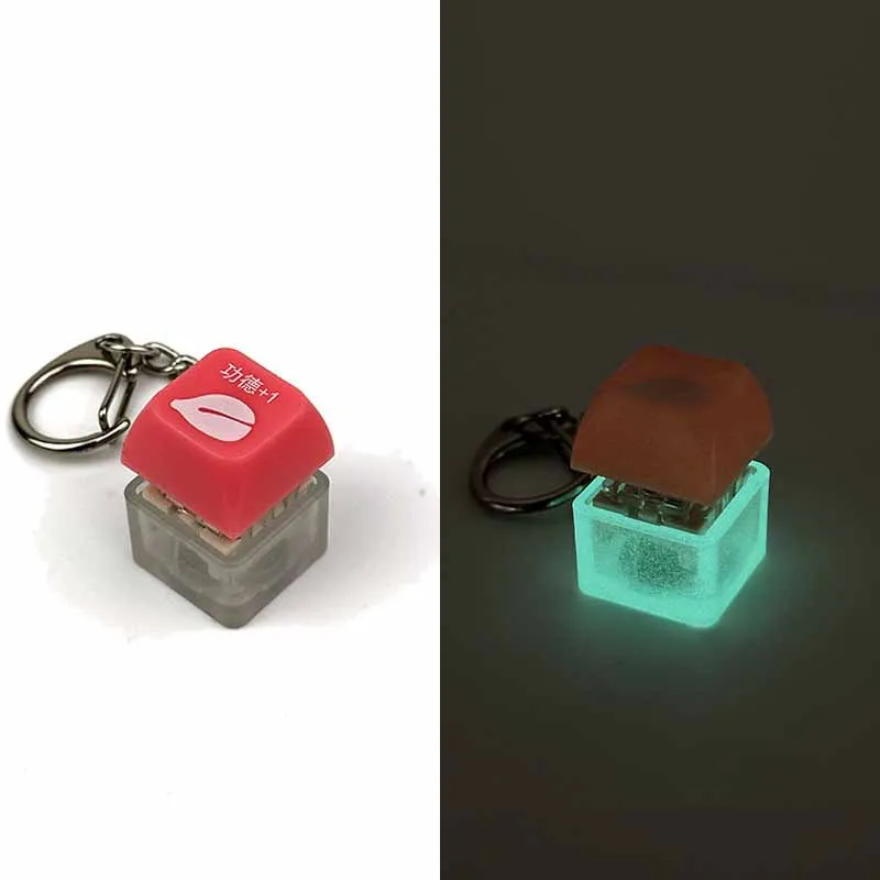 Nieuwigheid Grappige Knop Houten Vis Stress Reliëf Speelgoed Kantoor Vingertop Druk Glow-In-The-Dark Toetsenbord Edc Angst Relief Speelgoed