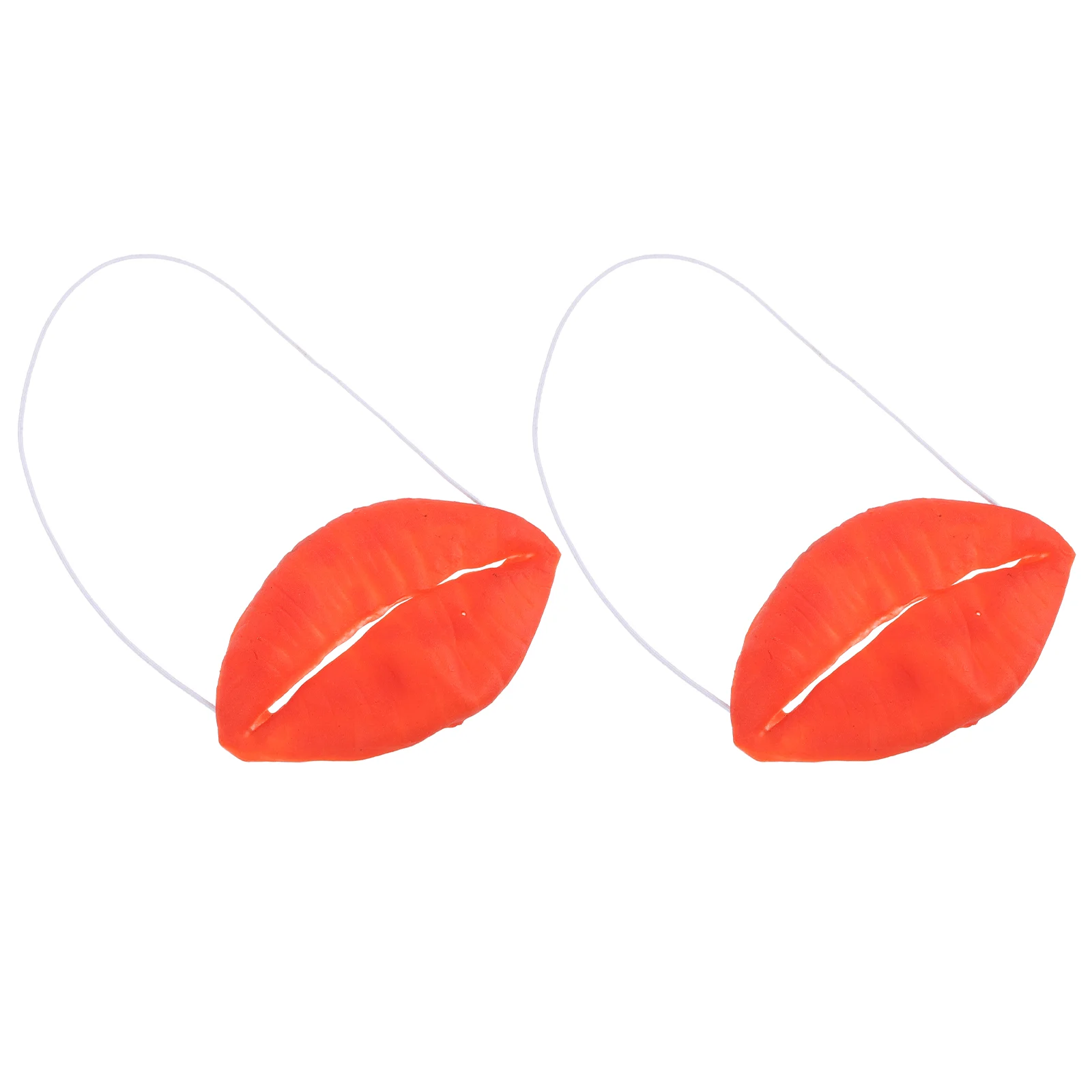 

2 Pcs Big Mouth Toy Funny Toys Top Coat Sausage Red Lips Child Halloween Decorations Outdoor