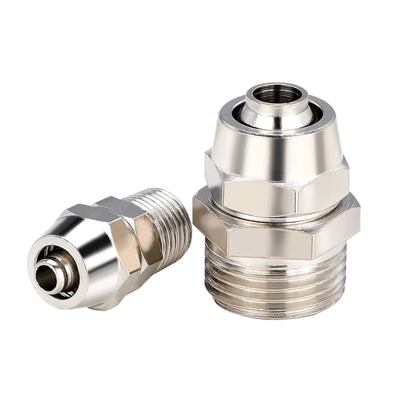 1-10PCS PC4 6 8 10 12 14 16mm Fast Lock Quick Connector Male Straight DN1/8 1/4 3/8 1/2 Pneumatic Air Fitting For Hose Tube Pipe