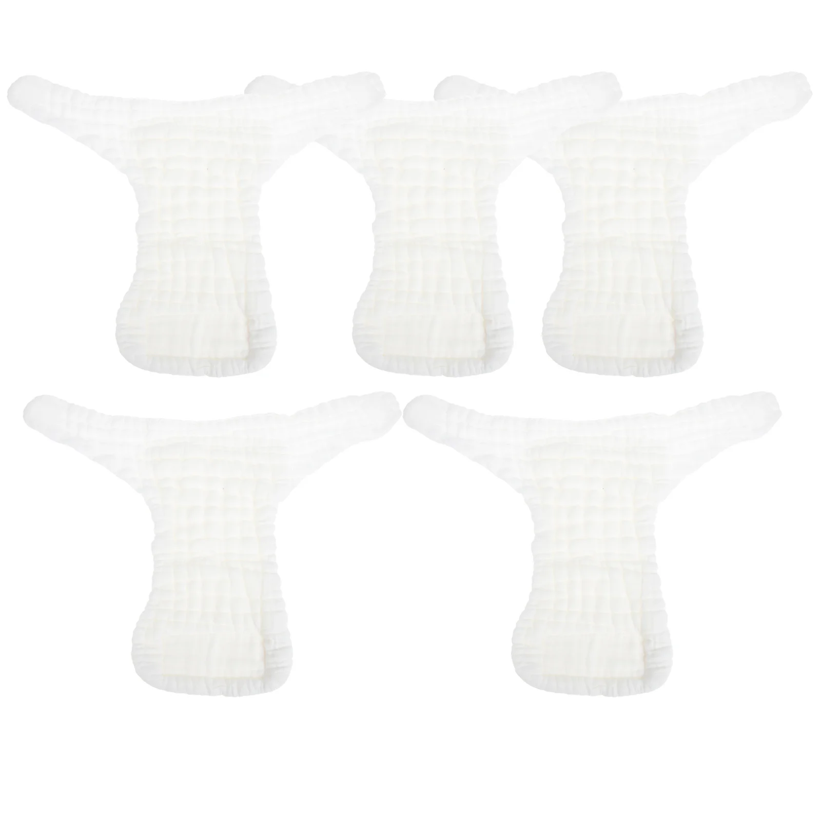 

5Pcs Newborn Cloth Diapers Reusable Washable Baby Diapers Leak Resistant Waterproof Cotton Pants for Home Travel Lightweight