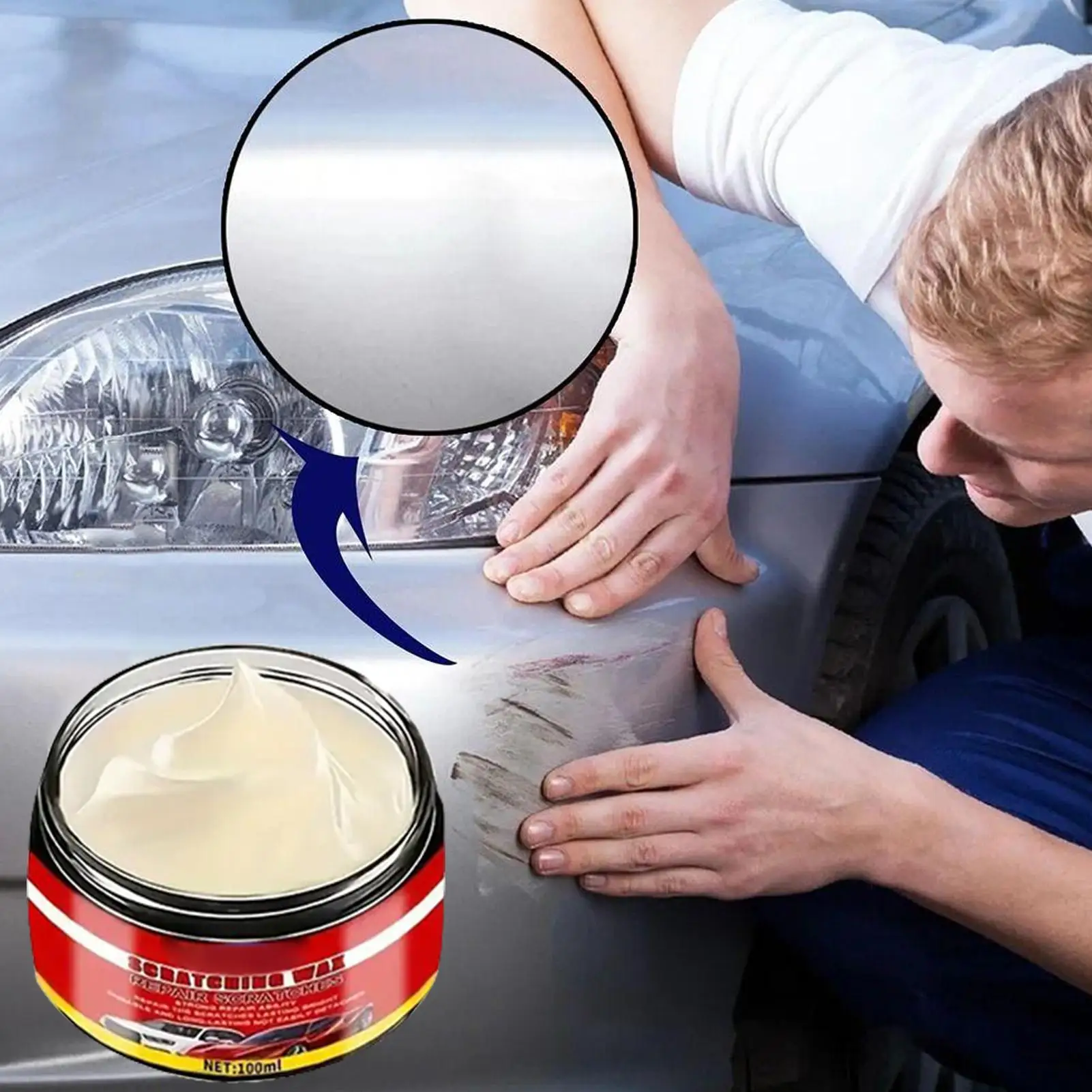 

Car Scratch Repair Wax Instant Touch-Up Long-Lasting Paint Protection Minor Scratches Easy Application Paint Restorer Cream