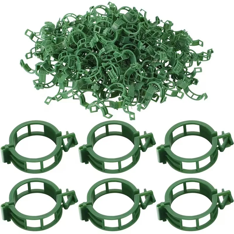 Plastic Plant Support Fixing Clips 100 Pcs, Tomato Vine Garden Clips for Securing Climbing Plants, Grape & Vine Vegetables