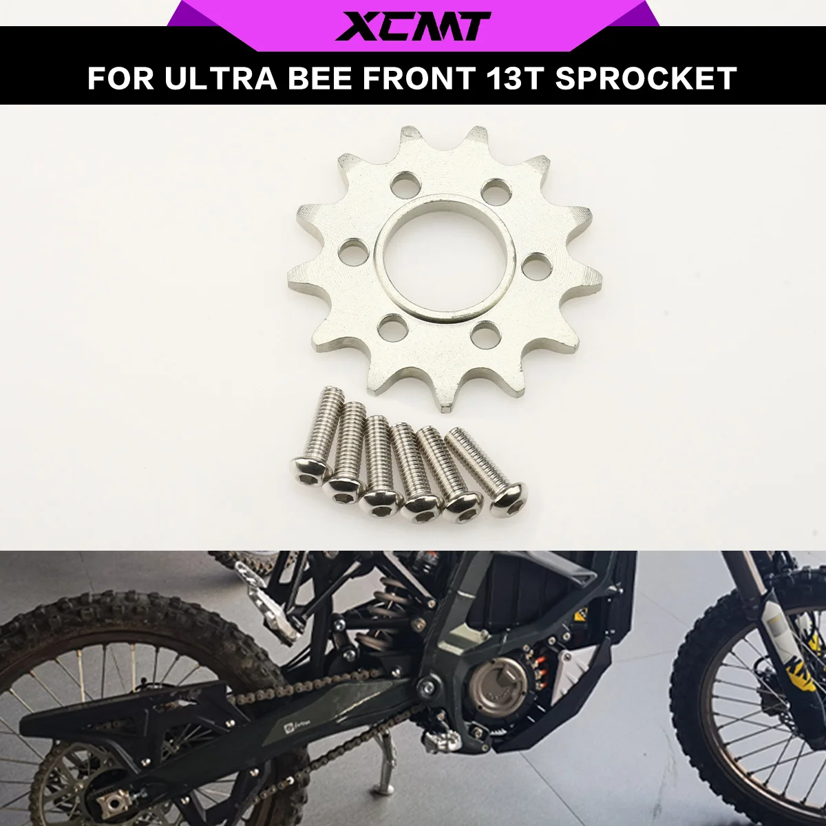 

Motorcycle Chain 13T Front Sprocket For Surron Ultra Bee UltraBee Accessories Off-Road Electric Vehicle Dirt E-Bike