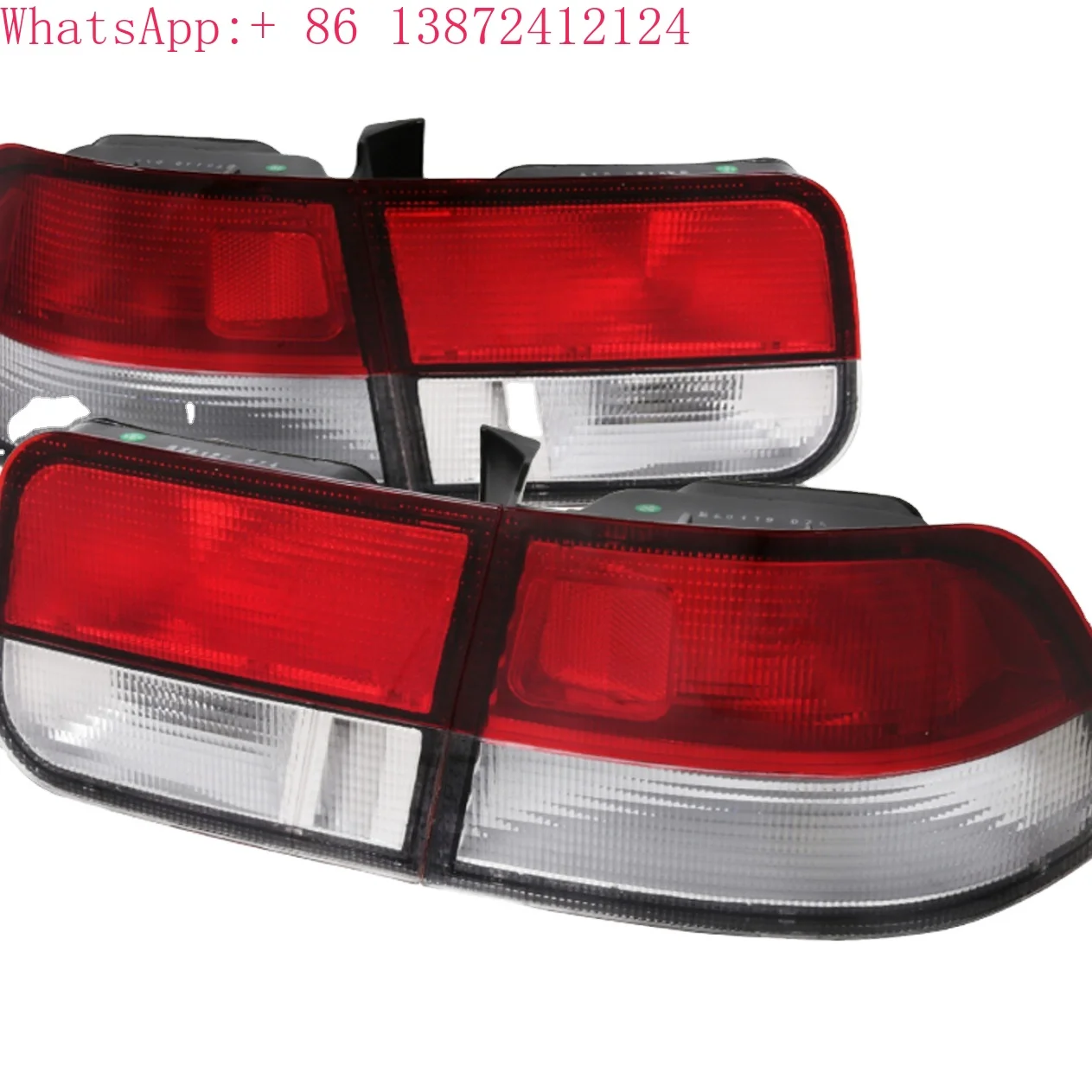 Fanale posteriore con luci reali di alta qualità per Honda Civic Coupe 1996-2000 Fanali posteriori a 2 porte con lampadine (alloggiamento cromato/lente trasparente)