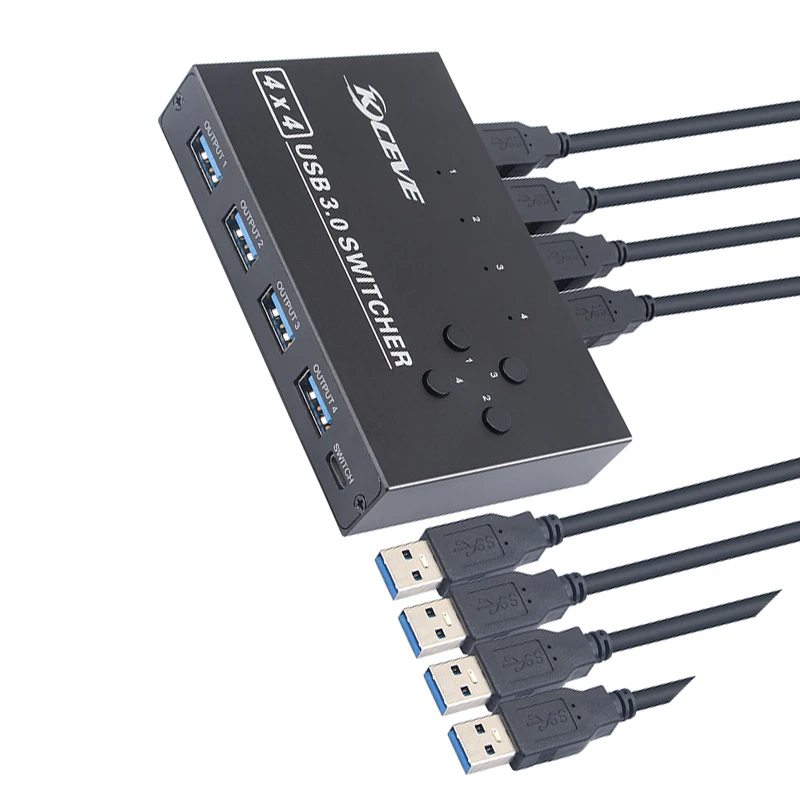 Adaptador de controlador síncrono USB, Conversor Compartilhamento Switch, Multi-Function Docking Splitter, USB Hub Extender