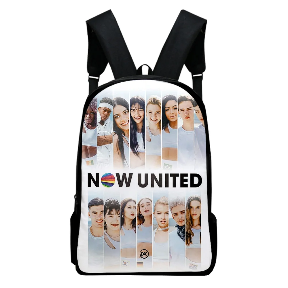 Classic Popular Funny Now United Notebook Backpacks pupil School Bags 3D Print Oxford Waterproof Boys/Girls Laptop Backpacks