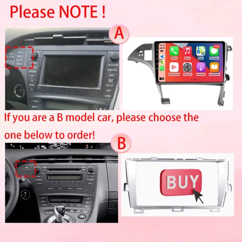 Imagen 2 del producto Reproductor Android 15 de 10 ""para Toyota Prius XW30 2009 2010 2011 2012 2013- 2015 LHD Carplay unidad principal de coche Radio estéreo Multimedia GPS