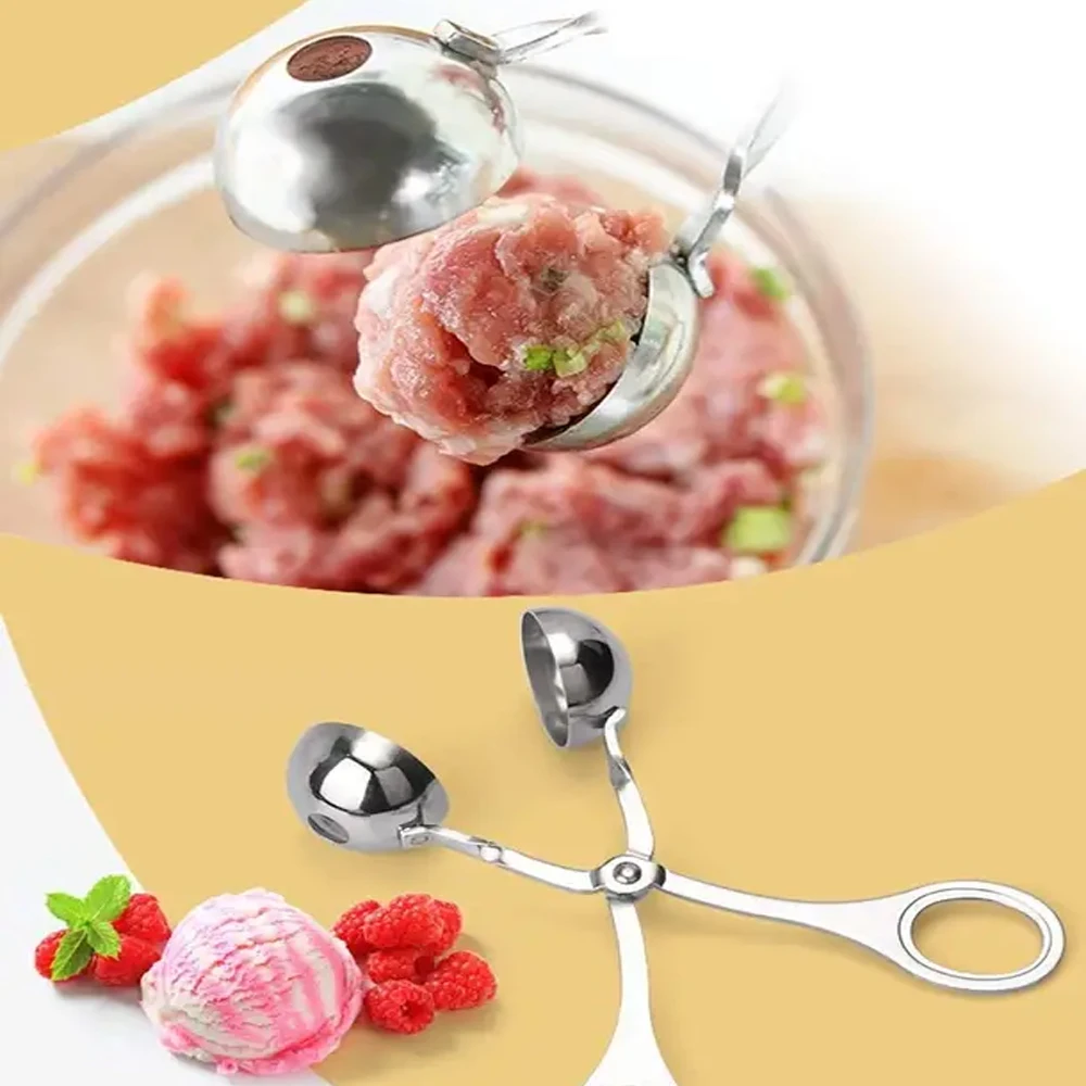 Meat Baller Stainless Steel Stuffed Meat Ball Maker None-Stick Meat Fish Meat Ball Maker Kitchen Meat Tools