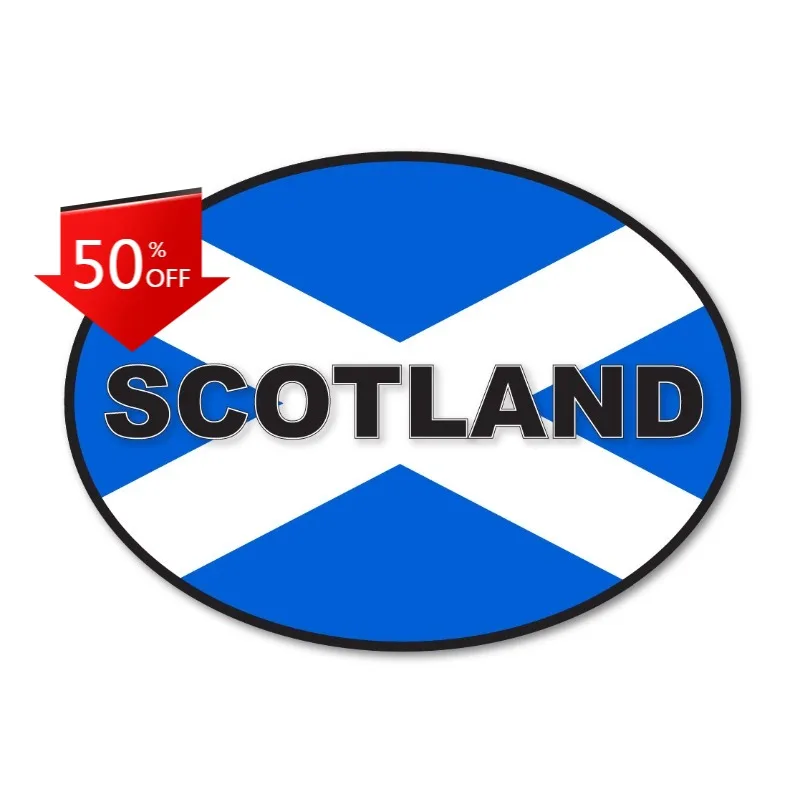 

Scottish Oval Flag Car Van Decal Sticker Vinyl Decals For Car Sticker Windshield Guitar Windows