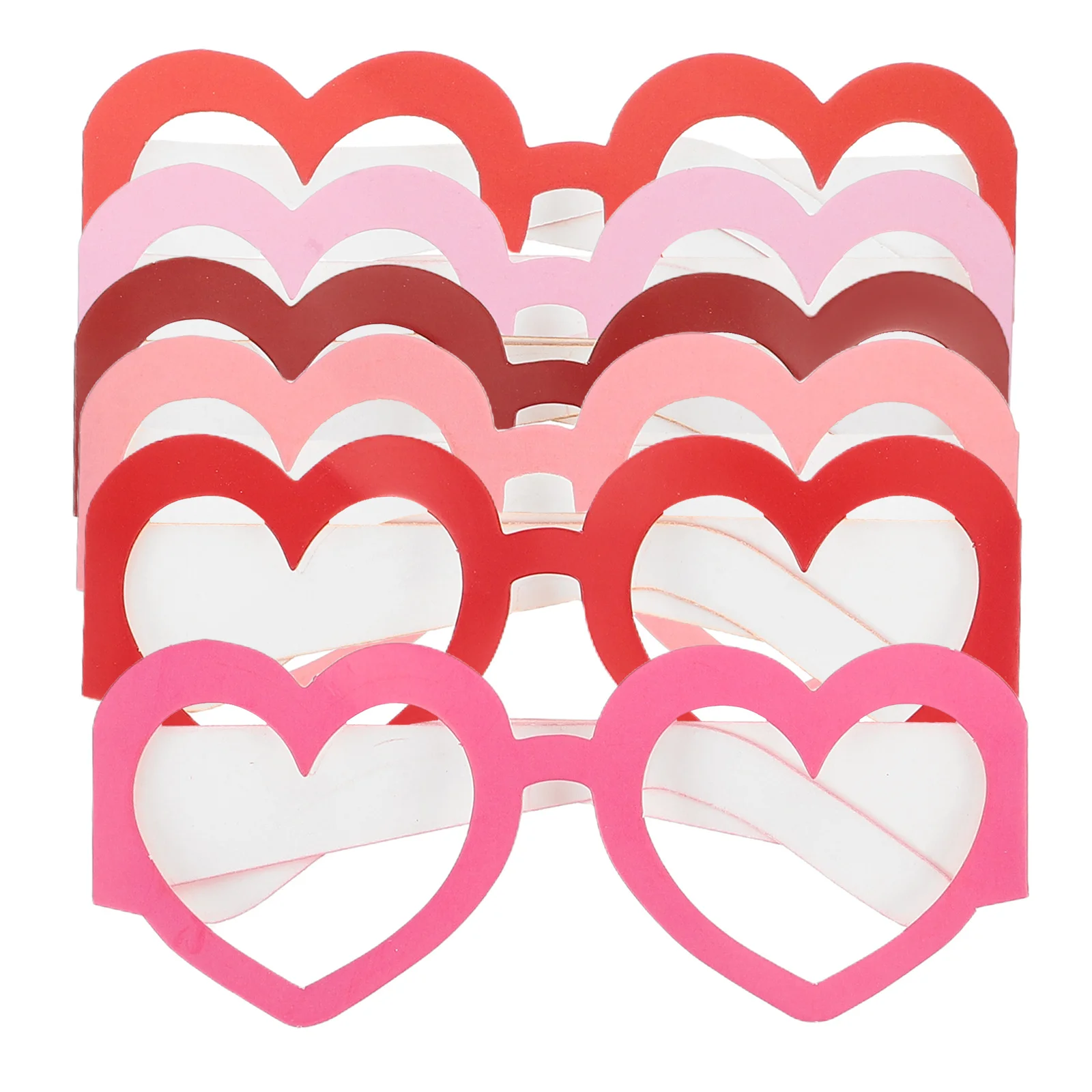 

6Pcs Valentines Day Heart Shaped 3D Paper Eyeglasses Party Sunglasses Photo Props for Girls Women Bachelorette Party Supplies